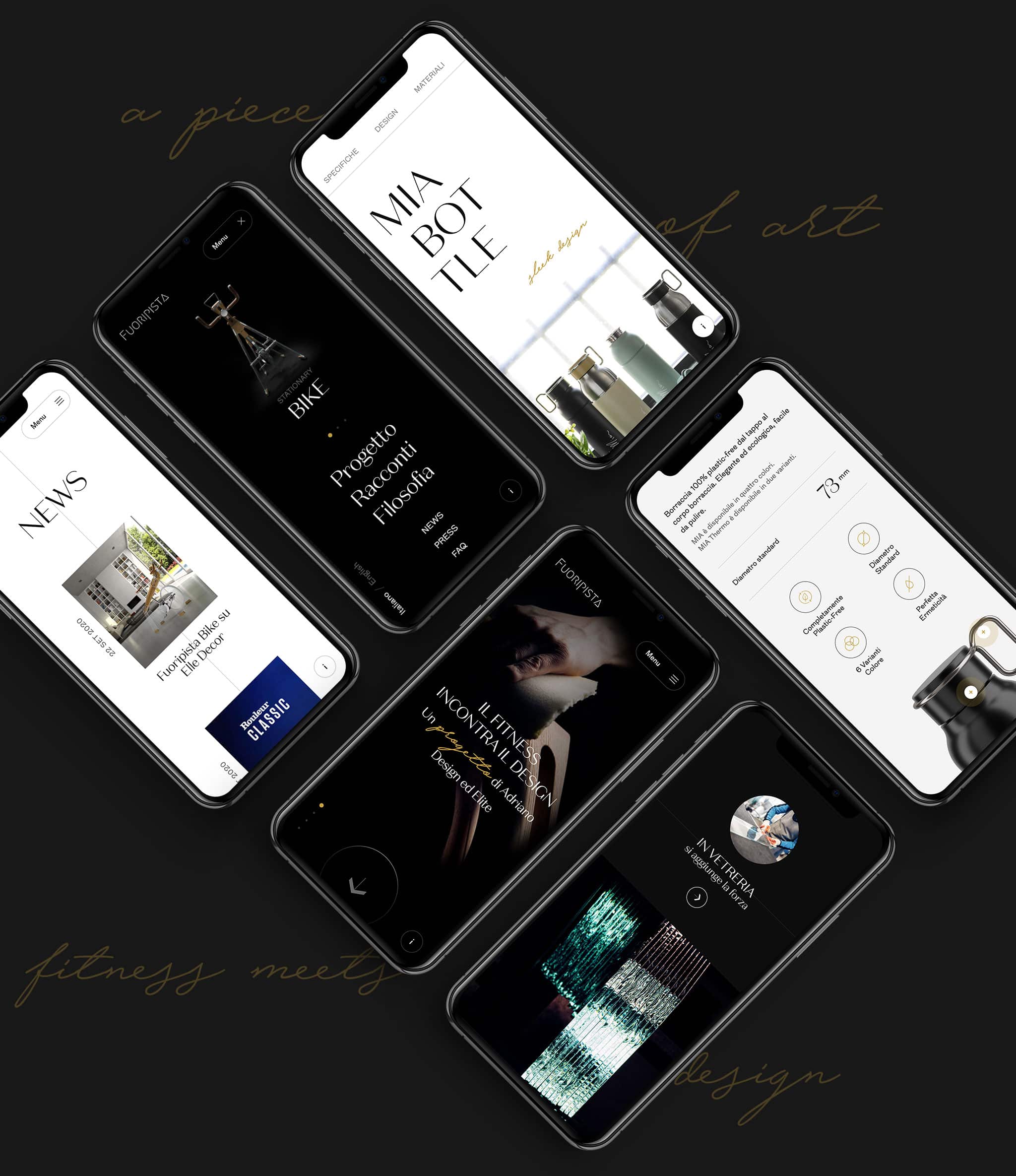 schermate smartphone sito web fuoripista