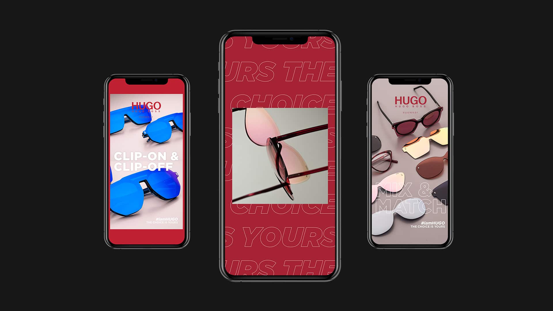 smartphone con immagini campagna hugo boss