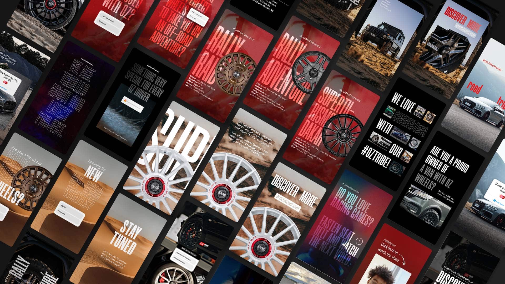 grafiche per campagna social adv oz racing