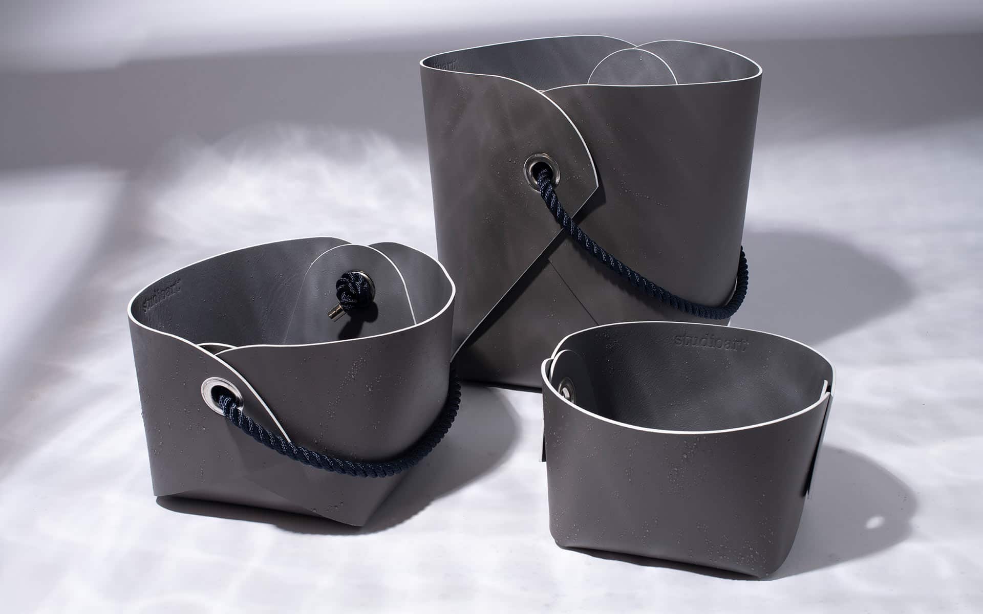 tre svuota tasche grigi di design Studioart